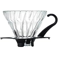Hario V60 Glass Coffee Dripper, Size 01, Black