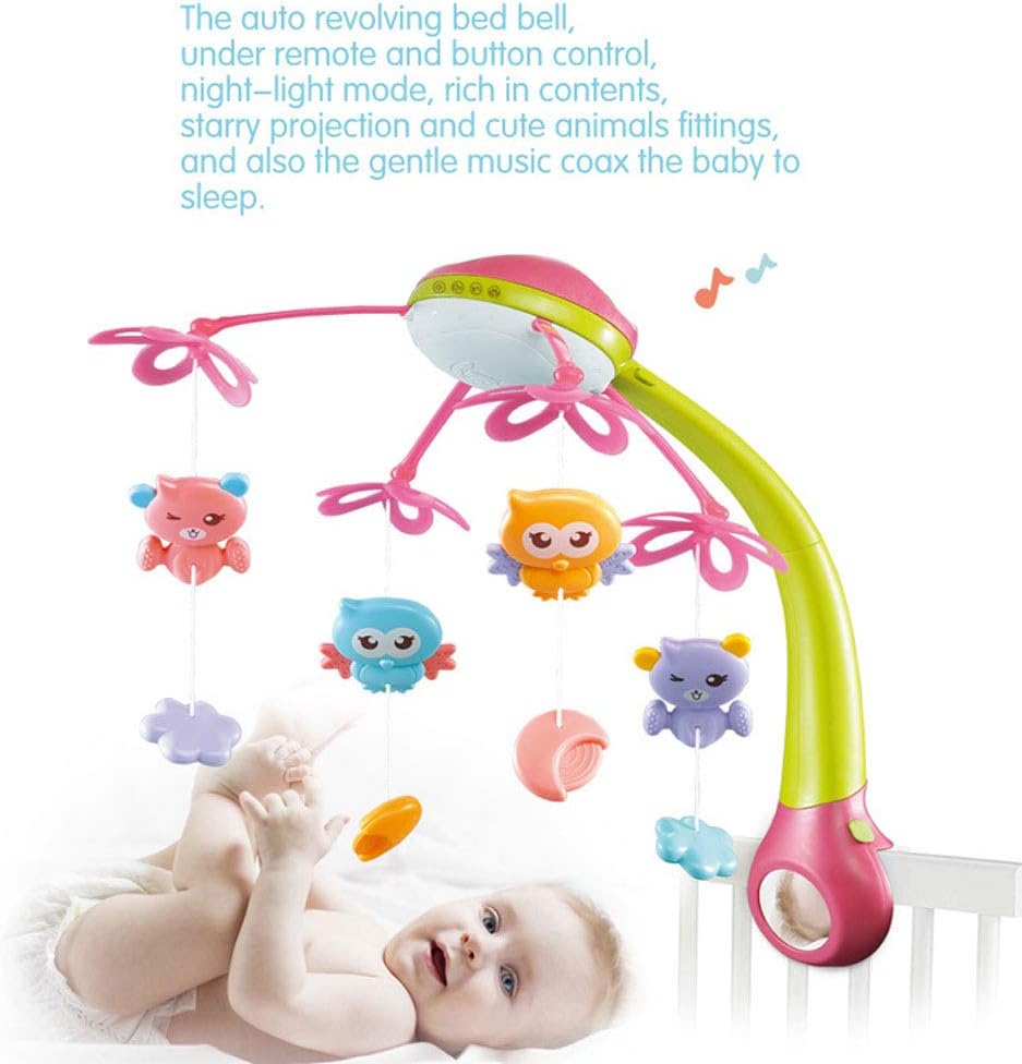 Kiddolab Baby Mobile For Crib Strollers And Car Seat With Lights And Music Star Projector Night