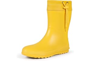 Asgard Women's Mid Calf Rain Boots Collar Gardening Boots Ultra Lightweight Portable Garden Shoes