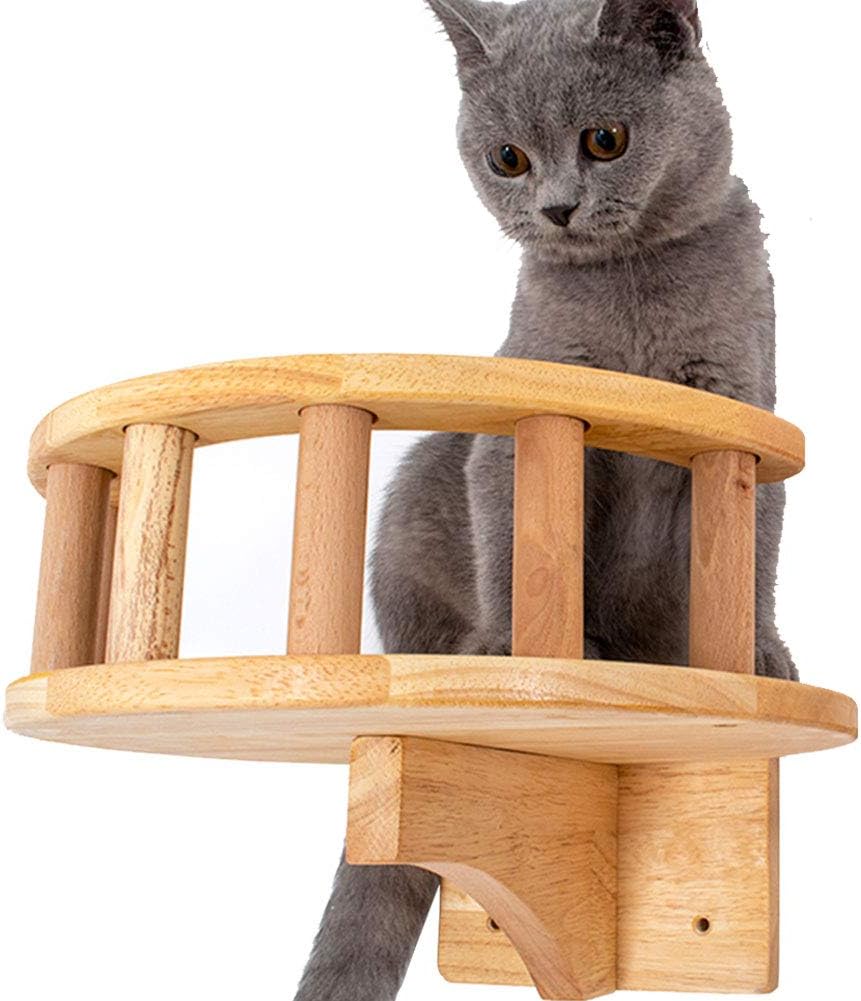 La La Pet Wood Cat Shelf Floating Cat Perch Cat Bed Cat