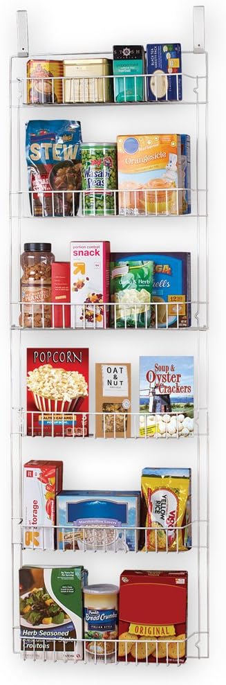 Amazon Com Over The Door Organizer Rack 5ft For Pantry