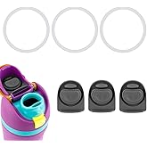 BOXOB 3pcs Bottle O Seal Ring & 3pcs Replacement Stoppers for Owala Freesip Cap, Silicone BPA Free Water Bottle Top Lid Gasket Parts for Owala Freesip 16/19/24/32/40oz