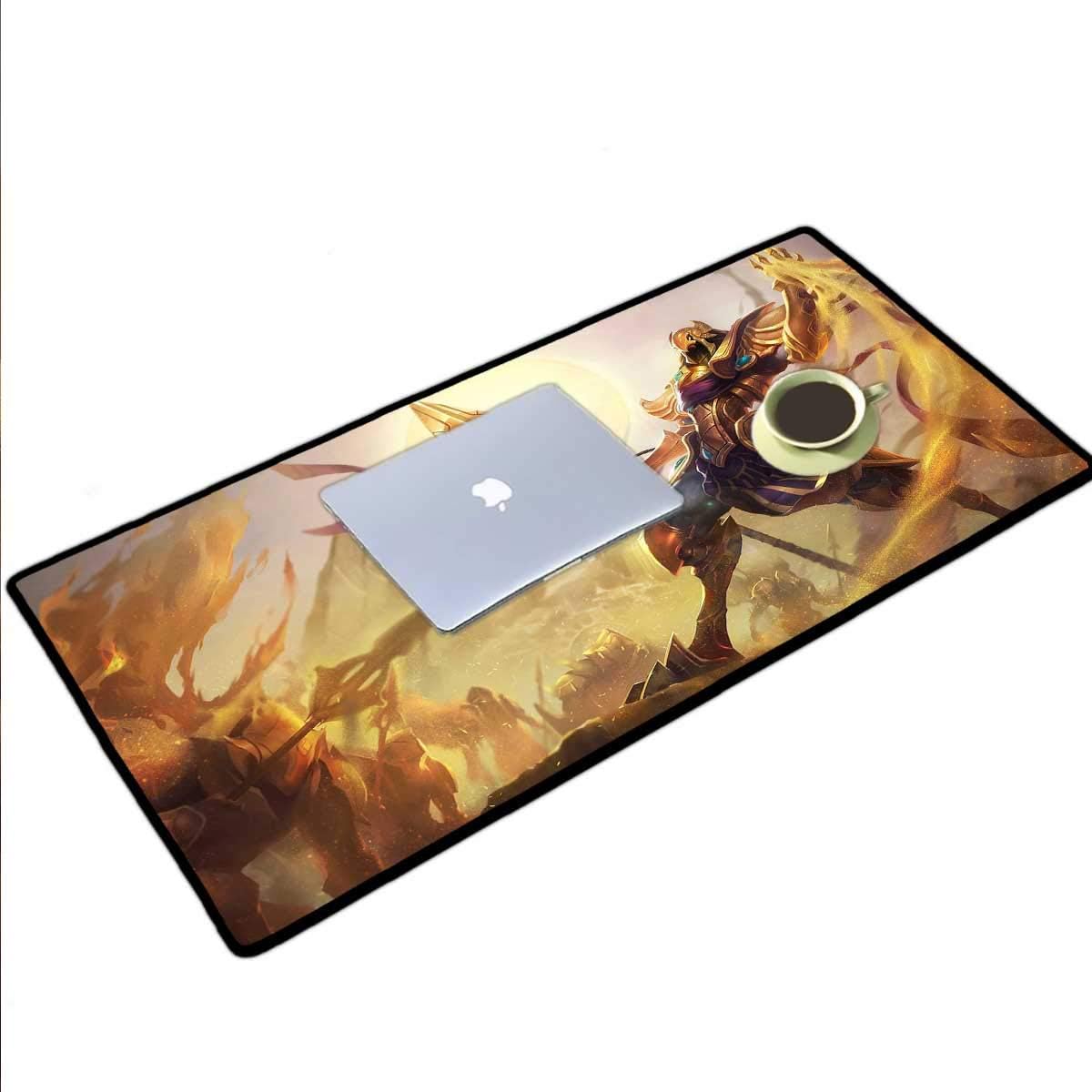 Extended Gaming Mouse Pad for League of Legends, Anti-Slip Rubber Base,Stitched Edges,Larger(W16 x L240.18 Inch)(azir LOL Splash Art s)