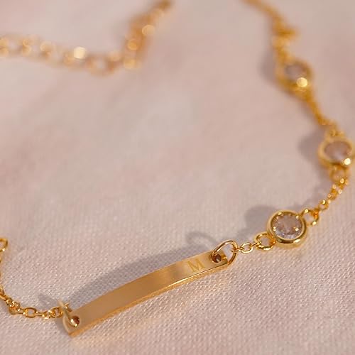 MUMREUES Gold Ankle Bracelets for Women, 14K Gold Anklet for Women