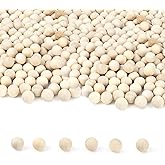 Unfinished Natural Wood Balls Wooden Spheres, Hardwood Balls Wooden Round Balls for DIY Craft Projects Jewelry Making Arts Design (200 Pcs, 12mm)