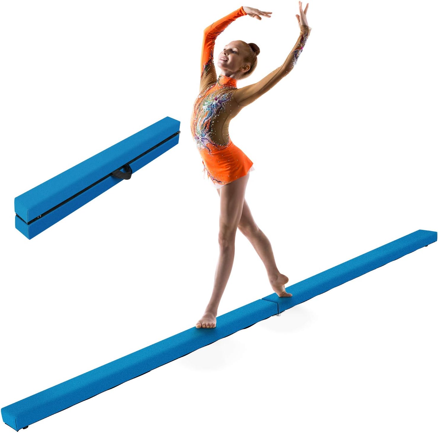 LUDOSPORT 240cm Folding Balance Beam Gymnastics Balance Beam with
