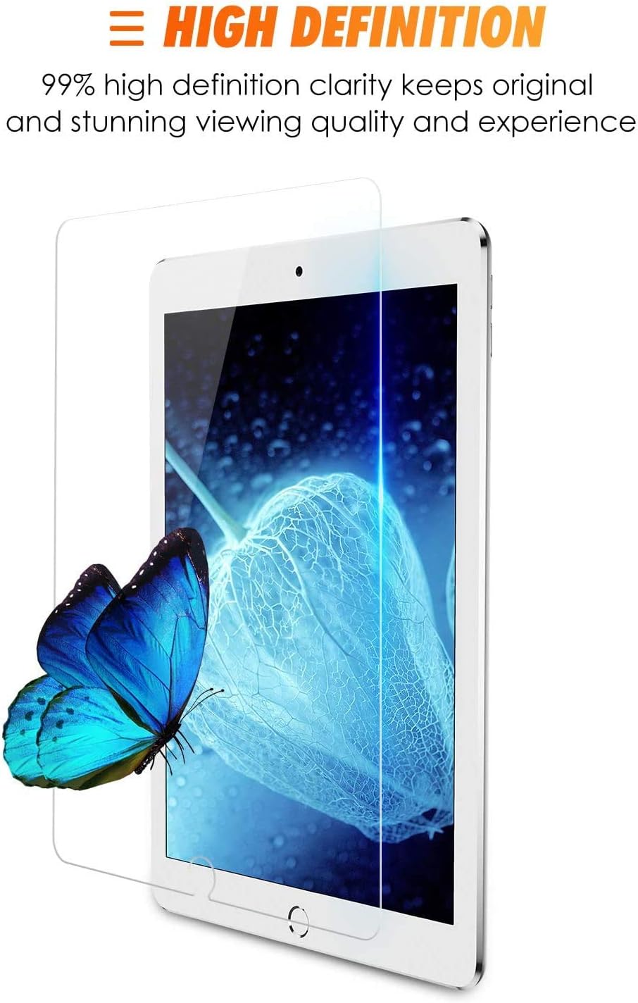 SPARIN [3 Pack] Screen Protector for iPad 8th Generation / iPad 7th Generation (10.2 Inch), Tempered Glass / Apple Pencil Compatible / High Definition: Electronics