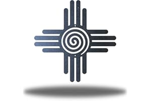 Riverside Designs Zia Sun Metal Wall Art Steel Outdoor Decor (18", Black)