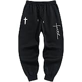 GYOVL Men’s Graphic Sweatpant Baggy Elastic Waist Drawstring Pants Gym Athletic Jogging
