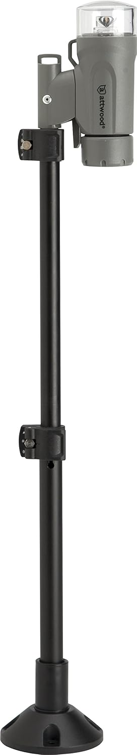 Attwood 14192-7 Water-Resistant Deck Mount LED Navigation Light Kit, Marine Gray Finish, One Size : Sports & Outdoors