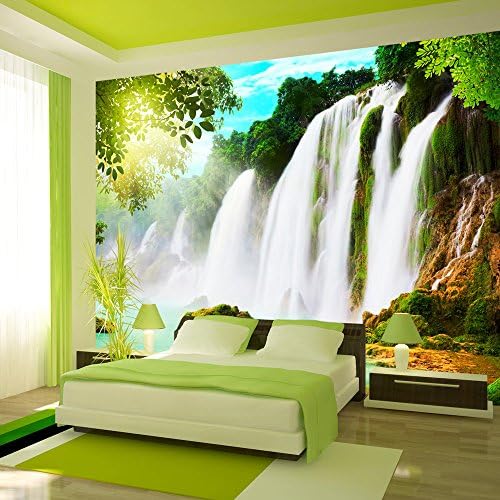 murando Photo Wallpaper 250x175 cm Non-Woven Premium Art Print Fleece Wall Mural Decoration Poster Picture Design Modern Waterfall Landscape Nature c-A-0026-a-a