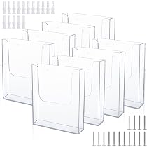 MaxGear Clear Acrylic Brochure Holder – 4 Tier, 6x8 Inch Flyer Display Stand, 2 Pack - View #12