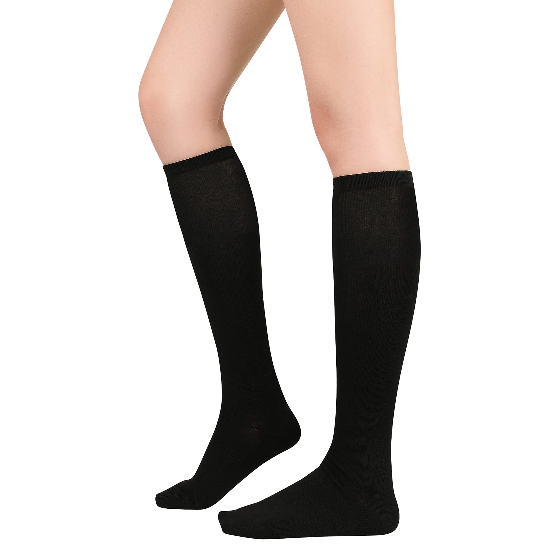 Photo 1 of American Trends Athletic Knee High Socks Sports Tube Socks Cosplay Sock for Teen Girl Women 1 Pack Black One Size