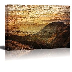 Abstract Mountains with Rusty Texture Wall Decor