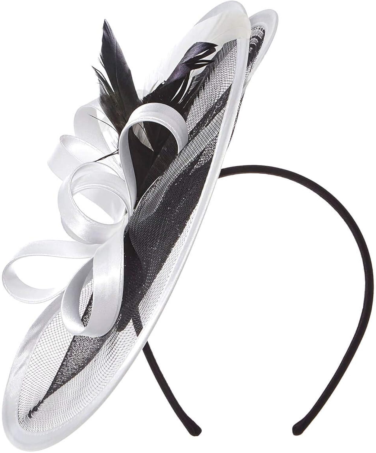 Roman Originals Women Satin Edge Disc Fascinator Ladies Smart Special