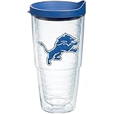 Tervis Made in USA Double Walled NFL Detroit Lions Insulated Tumbler Cup Keeps Drinks Cold & Hot, 24oz, Primary Logo