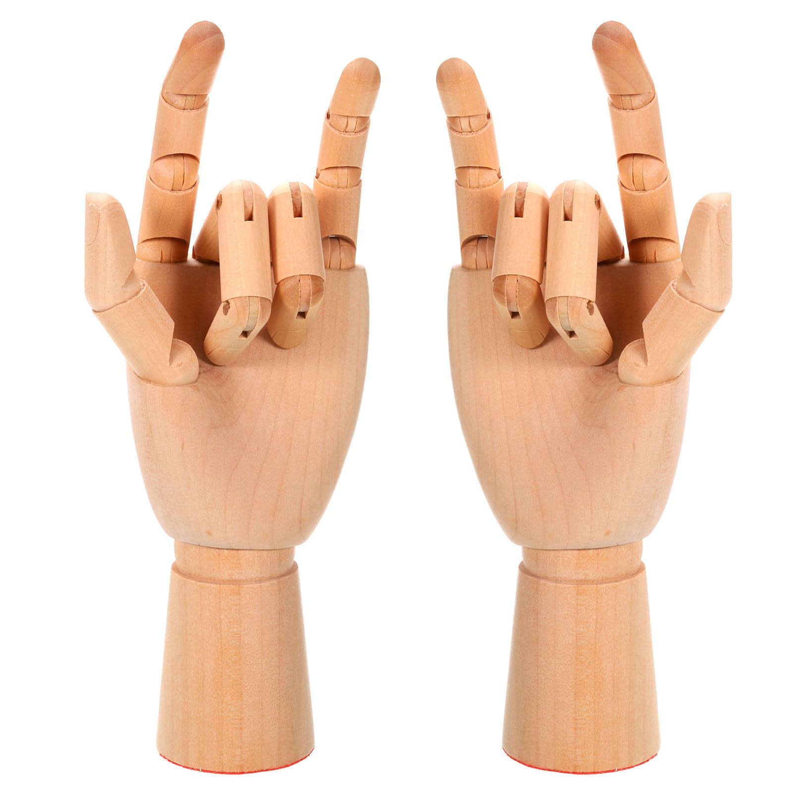 PATIKIL 10" Wooden Hand Model, Artist Mannequin Right and Left Hand Model Flexible Movable Manikin Jointed Figure for Sketching Painting Drawing Decoration — image 1
