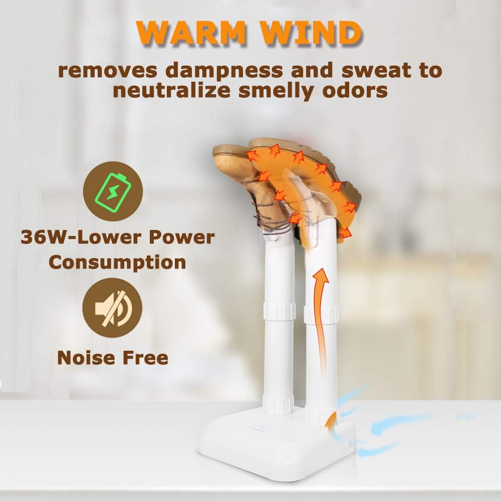 LAVIEAIR Shoe Dryer, Boot Deodorizer, Ultra Quiet, White Color: Home & Kitchen