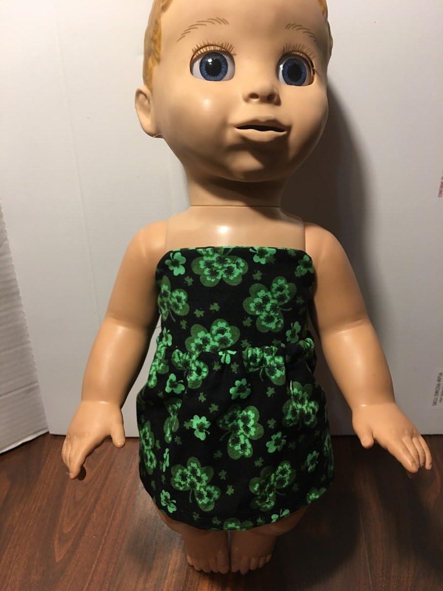 Fits Luvabella Doll Clothes St Patrick's Day Shamrock Clover Fabric Handmade Clothes Only