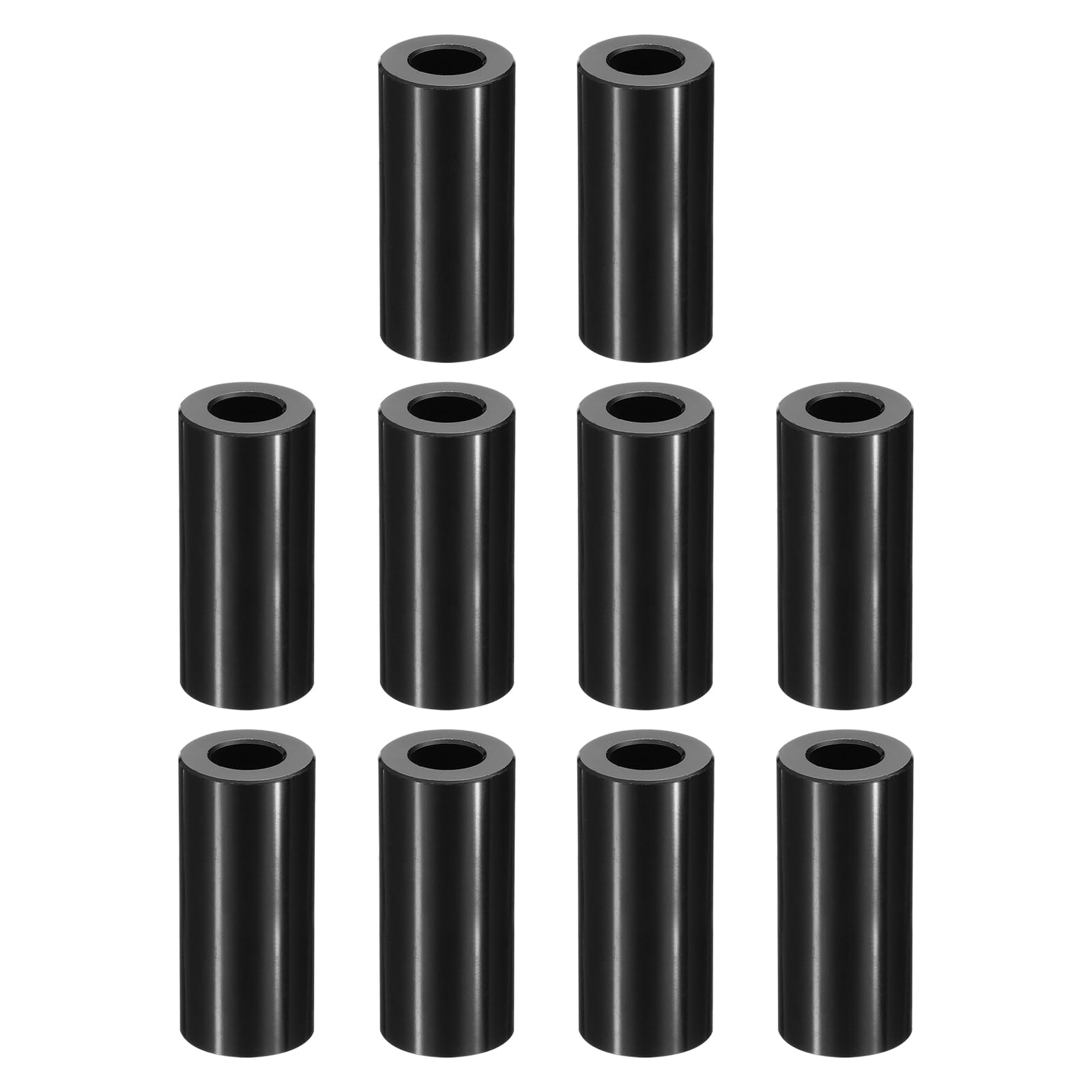 PATIKIL M10 Aluminum Spacers, 10 Pcs Metal Spacer Aluminum M10 x 3/4" OD x 2" L Aluminum Spacer Screw Standoff Round for 3/8" or M10 Screw Bolts