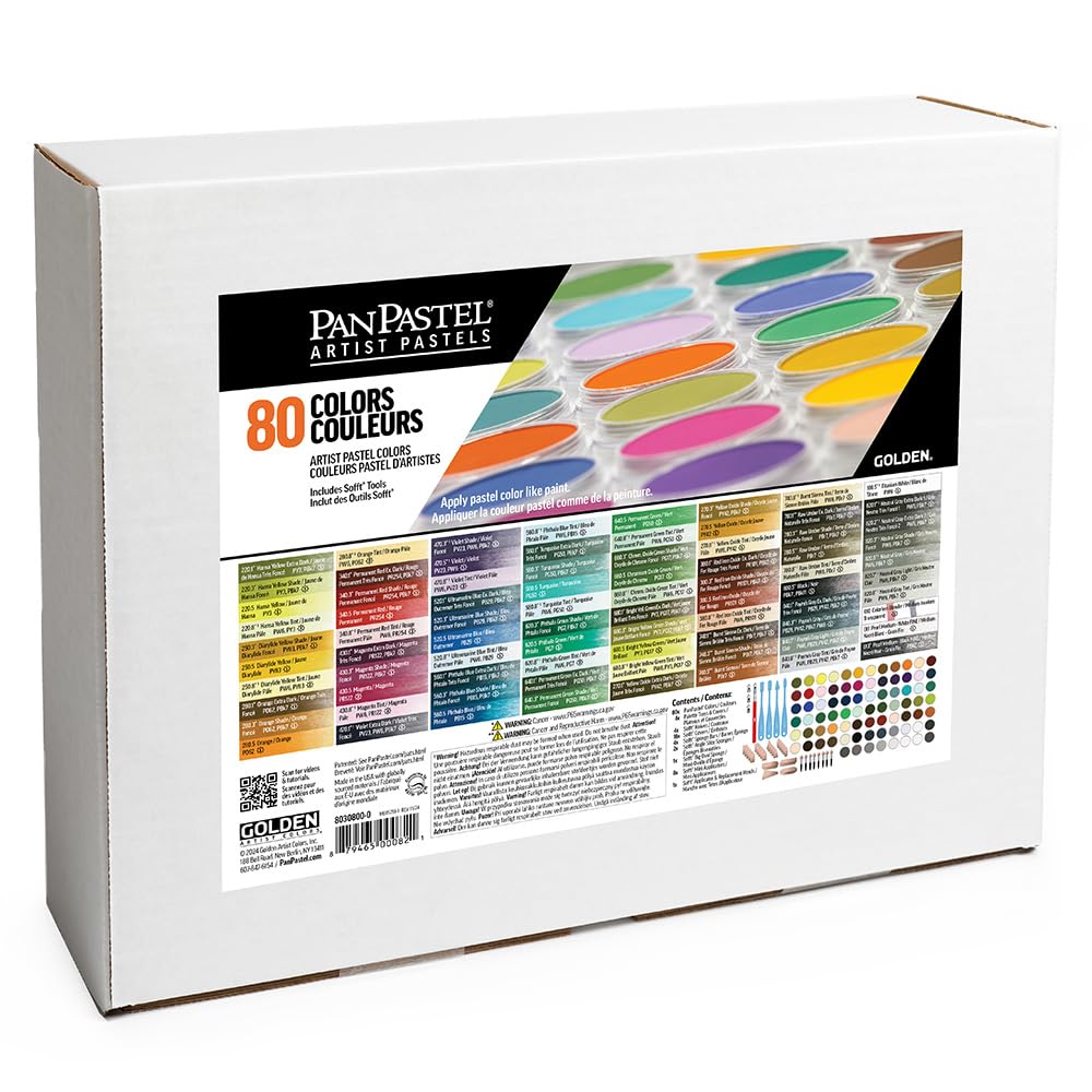 PanPastel Colorfin PPSTL80 Ultra Soft Artist Pastel Set, 80-Pack