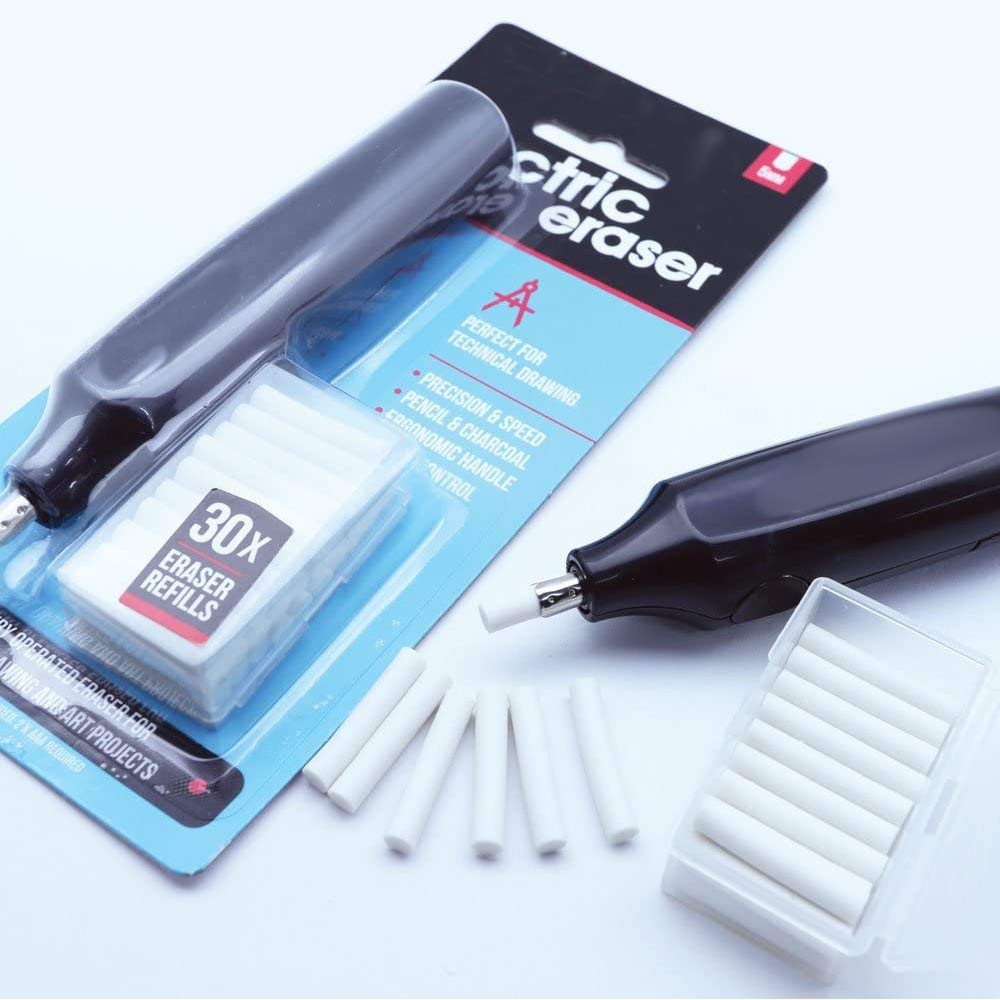 Color Bristles® Battery Operated Automatic Electric Eraser, Includes 30