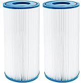 Pool Filter Cartridge Type A or C Replacement for Filter Pump for Above Ground Pools, Hot Tubs Filter Compatible with Intex 29000E/59900E Filter Pump,2 Pack
