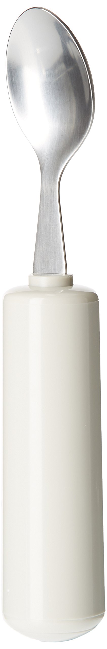 HOMECRAFT Queens Cutlery, Teaspoon (Eligible for VAT relief in the UK) Stainless Steel Adaptive Dining Utensil for Elderly, Disabled, Handicapped, Large Built-Up Handle for Good Grip, Dishwasher Safe