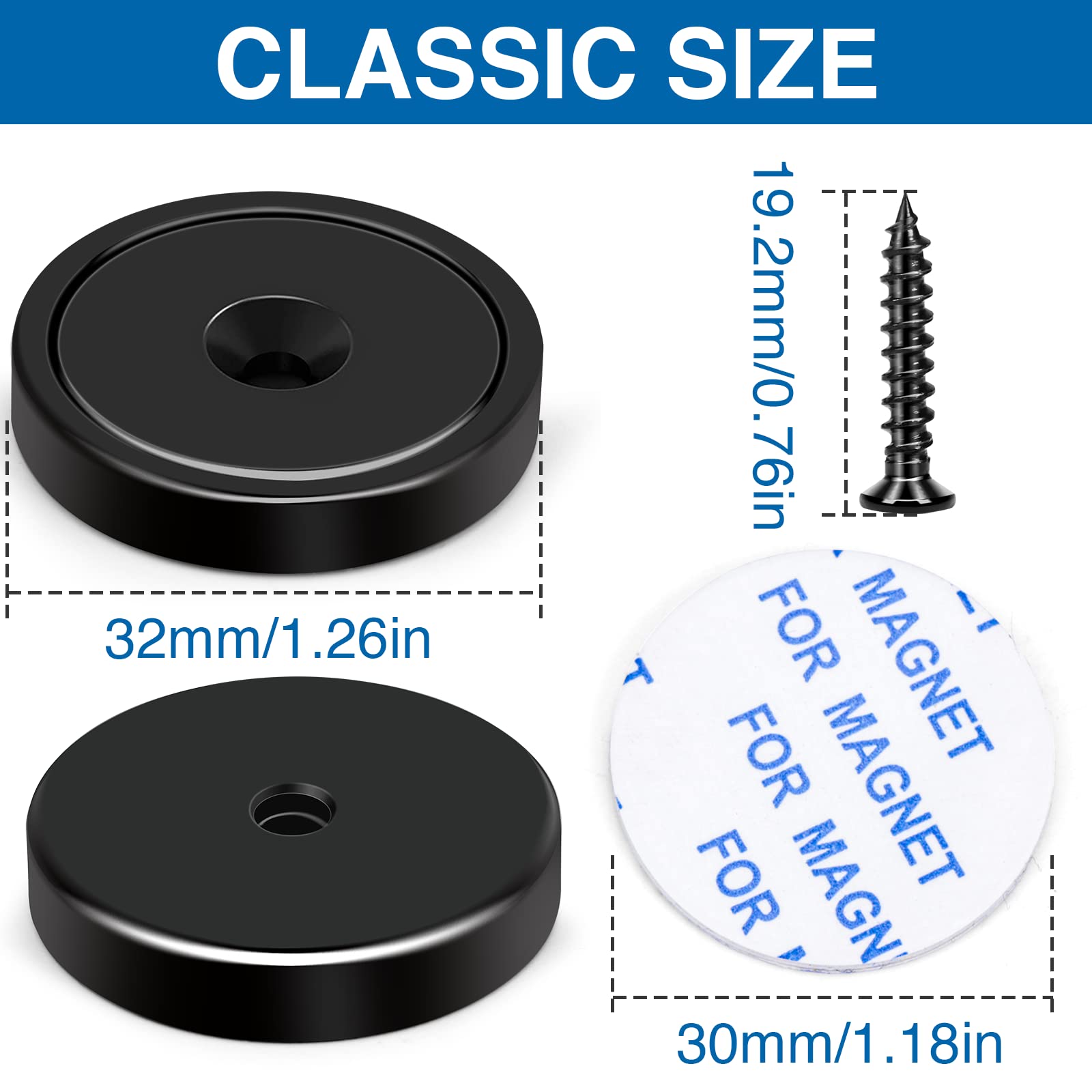 LOVIMAG 12Pcs Magnets, Rare Earth Magnets With Countersunk Hole