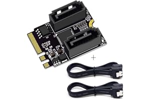 ChenYang PCIE 3.0 M.2(A+E Key) to 2 SATA 3.0 Extension Card Adapter for Motherboard SATA Hard Drive Port Extension