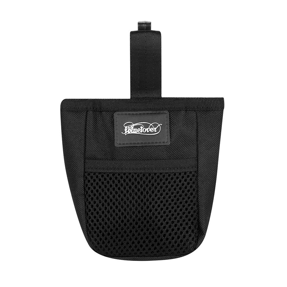 Small Dog Treat Pouch Waterproof Portable Dog Training Walking Bag Mini Snack Bag Food Treat Storage Holder with Adjustable Waistband (Black)