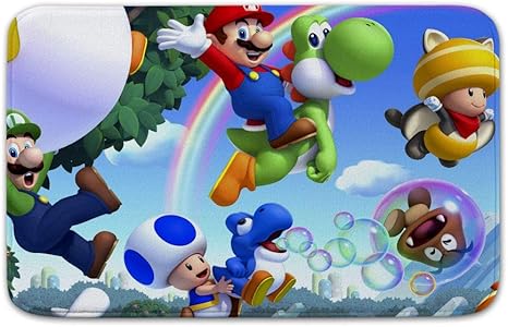 Amazon Tangangelスーパーマリオサンゴフリース風呂マットエリア敷物ドアマット入り口敷物フロアマットフロント外側ドアエントリーカーペット50 80センチ 玄関マット オンライン通販