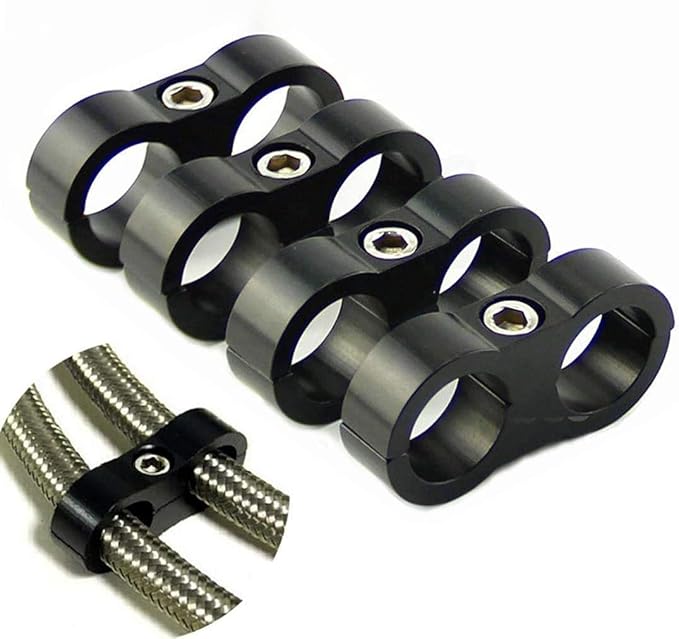 10AN Hose Separator Clamp Fuel line Mounting Clamps, Aluminum Hose