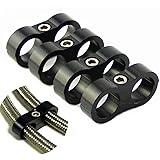 -6AN Hose Separator Clamp - Fuel line Mounting Clamps,Aluminum Hose Fitting Adapter, Great for 3/8 Fuel Hose, Oil Line, Brake