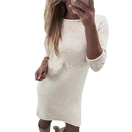 long white jumper dress