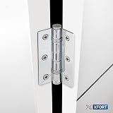 XFORT Polished Chrome Liberty Lever Bathroom Pack with T-Bar Handles 75mm Hinges view 5