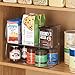 mDesign Medium Household Stackable Plastic Food Storage Organizer Bin Basket with Wide Open Front for Kitchen Cabinets, Pantry, Offices, Closets, Bedrooms, Bathrooms - 12