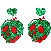 Poison Apple Witches Earrings Cute Halloween Cosplay Acrylic Earrings Holiday Night Costume Jewelry Gift