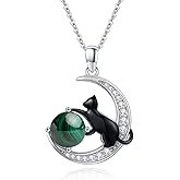 TwoAnts Animal Necklace 925 Sterling Silver Cat/Dog/Fox/Axolotl/Highland Cow Pendant Necklace Cute Animal Jewelry Graduation Gifts for Women