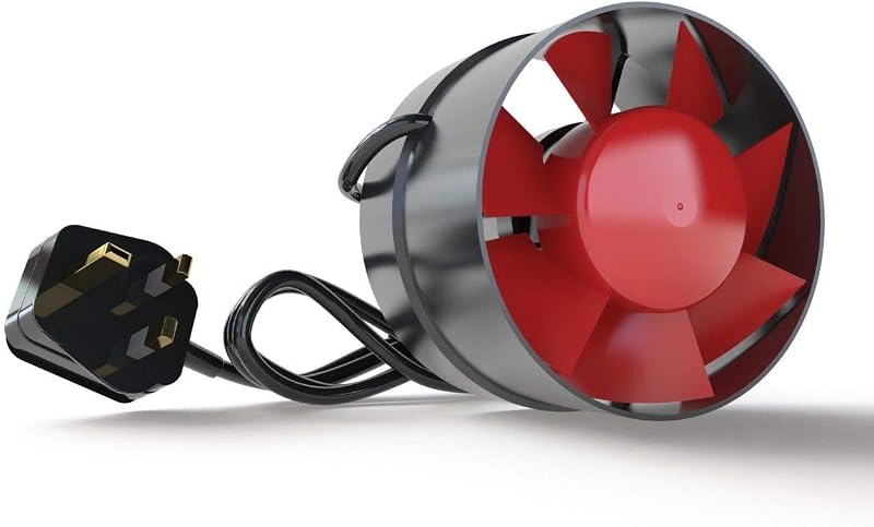 BLACK ORCHID 150mm Axial Flow Inline Extractor Fan 312 m³/h Quiet