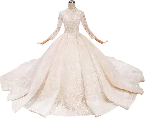 Caja de almacenamiento de vestido de novia Los vestidos de novia de encaje de manga larga