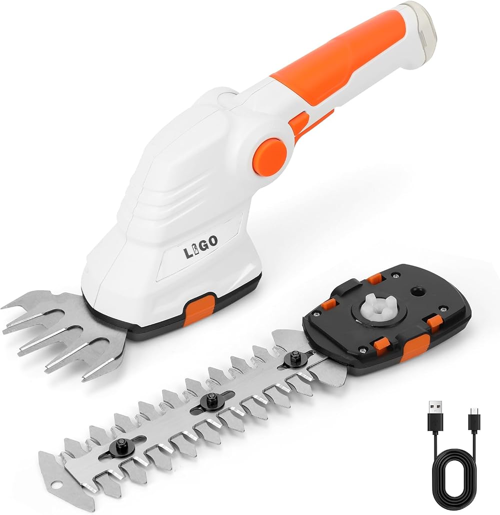 LIGO Cordless Grass Shear Shrub Trimmer 2-in-1 7.2V Battery 1.31lb