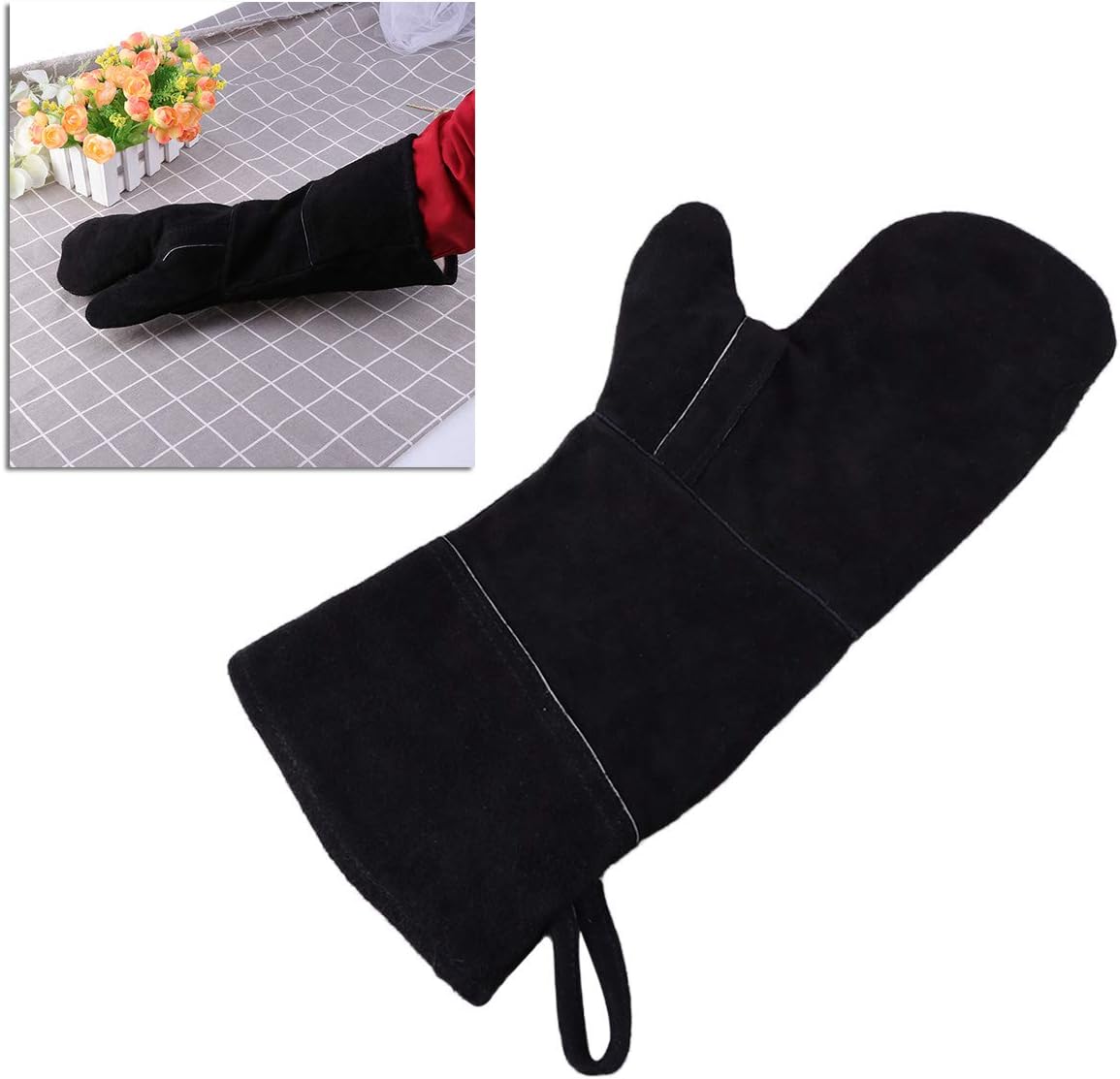 Extreme Heat Fire Resistant Gloves Leather With Kevlar Stitching For