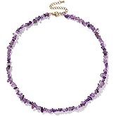 Raw Crystal Necklaces for Women 5-8mm Handmade Natural Stone Necklace Beaded Choker Necklace Healing Crystal Necklace Gemstone Necklace Raw Crystal Beaded Necklace for Her