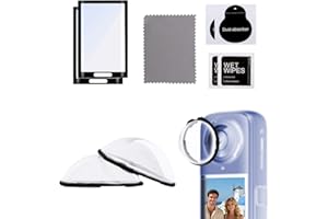 2pcs Lens Guard for Insta360 X5 with 2pcs Screen Protector, Anti-Scratch & Anti-Reflective Twist-Lock Lens Cap Cover Replacem