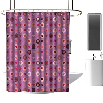 Amazon Com Coolteey Shower Curtains Navy Abstract Love Heart
