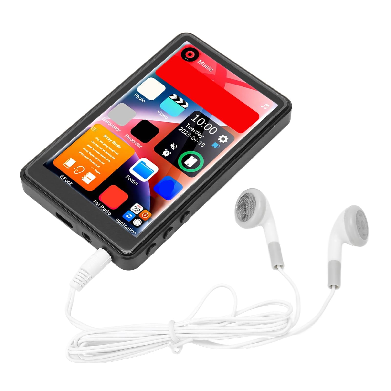 Full Touch Screen 4 Inch MP3 Player with HD Display, Noise Reduction, and Bluetooth for Daily Use (16GB RAM and 256GB Memory Card)