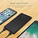 Slim Power Bank,Sky-shop Portable Power Bank 15000mAh External Battery Charger, Ultra Slim Design with 2 USB Ports for iPhone,iPad, Samsung ,HTC ,LG and More(Black)