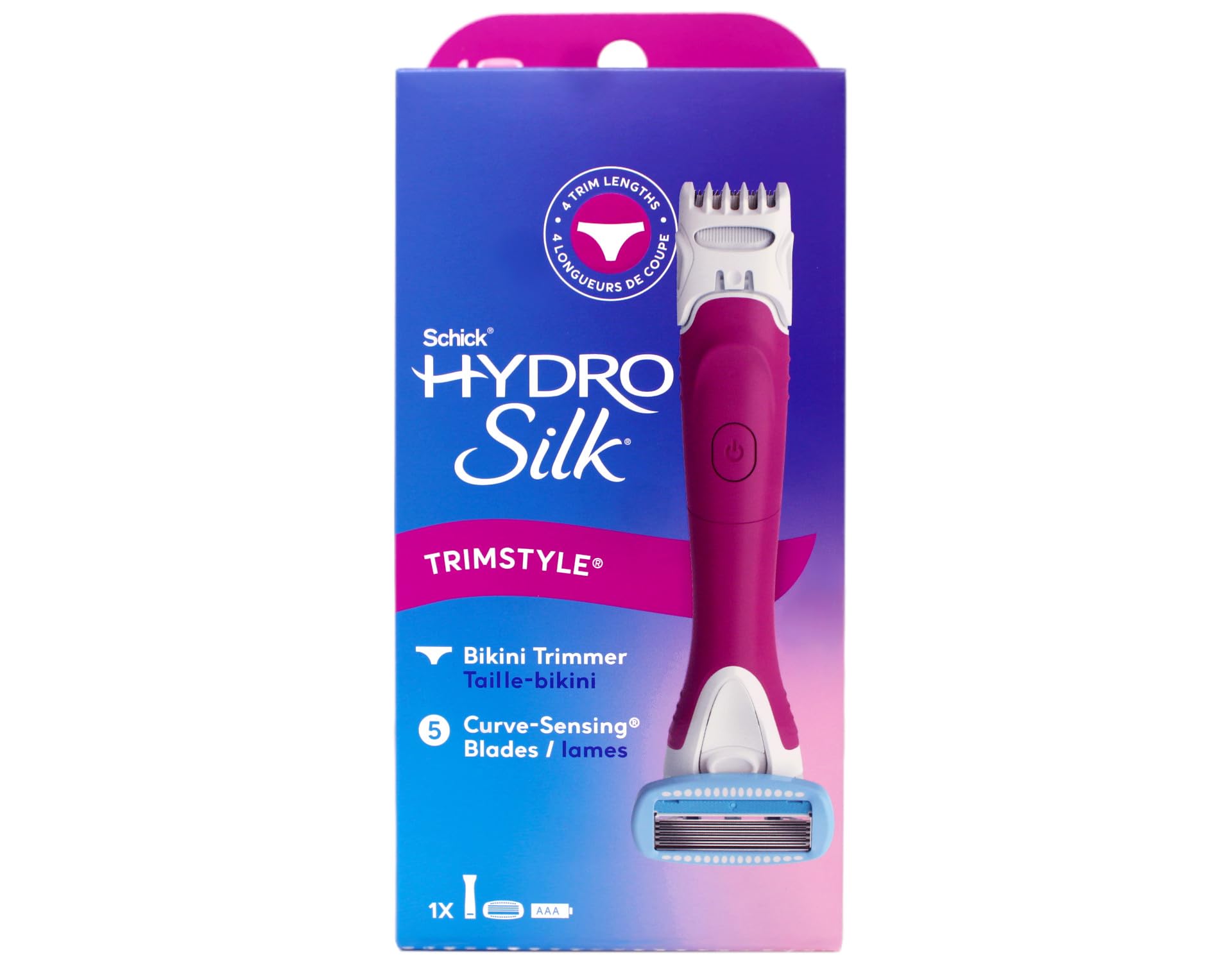 Schick Hydro Silk TrimStyle Moisturizing Razor for Women with Bikini Trimmer