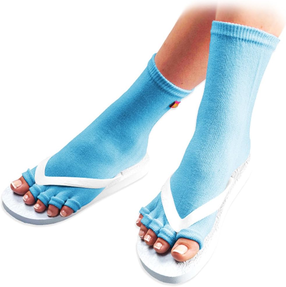 Pedisavers Toe Separator Pedicure Socks, Blue